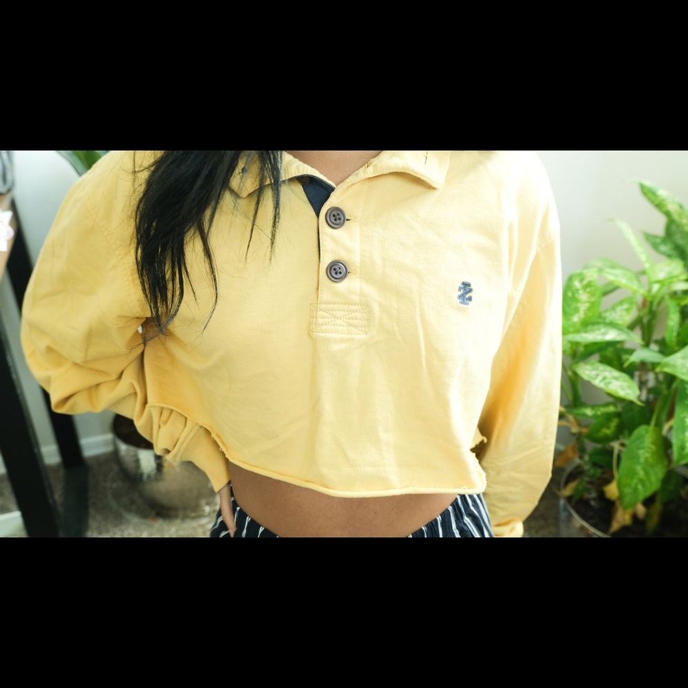 Vintage crop top long sleeve